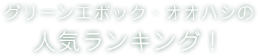 グリーンエポック・オオハシの人気ランキング！